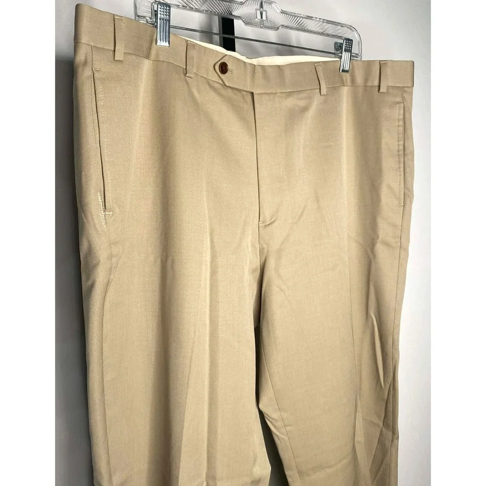 Brooks Brothers wool Pants Men's Madison Fit Dress Slacks Sz 42/30 khaki career